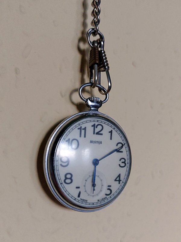 Molnija soviet pocket watch.