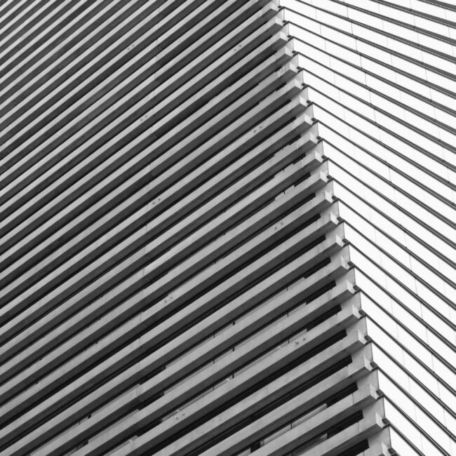 Diagonal lines of a modern building